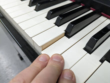 Load image into Gallery viewer, Roland HP508 digital piano and stool in polished glossy black stock number 24054