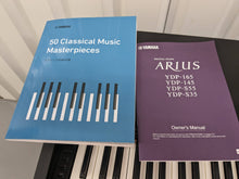 Load image into Gallery viewer, Yamaha Arius YDP-165 digital piano and stool in satin black finish stock #24064