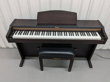 Load image into Gallery viewer, Roland HP101e digital piano and stool in dark rosewood finish stock #24061