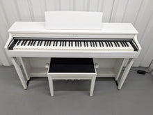 Load image into Gallery viewer, Kawai CN27 digital piano and stool in satin white finish stock number 24080