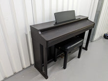Load image into Gallery viewer, Roland HP203 digital piano and stool in dark rosewood finish stock number 24073 ex-school piano
