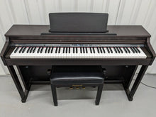 Load image into Gallery viewer, Roland HP203 digital piano and stool in dark rosewood finish stock number 24073 ex-school piano