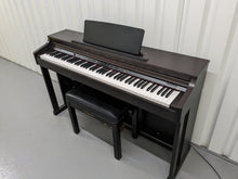 Load image into Gallery viewer, Roland HP203 digital piano and stool in dark rosewood finish stock number 24073 ex-school piano
