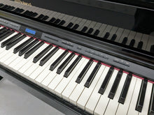 Load image into Gallery viewer, Roland HP605 digital piano and stool in glossy black polished ebony stock #25042