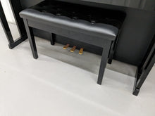 Load image into Gallery viewer, Roland HP605 digital piano and stool in glossy black polished ebony stock #25042