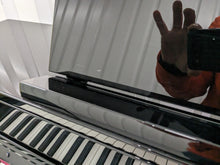 Load image into Gallery viewer, Roland HP605 digital piano and stool in glossy black polished ebony stock #25042