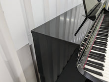 Load image into Gallery viewer, Roland HP605 digital piano and stool in glossy black polished ebony stock #25042