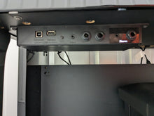 Load image into Gallery viewer, Roland HP605 digital piano and stool in glossy black polished ebony stock #25042