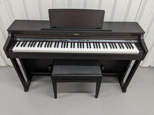 Load image into Gallery viewer, Roland HP203 digital piano and stool in dark rosewood finish stock number 24076