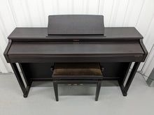 Load image into Gallery viewer, Roland HP201 digital piano and stool in dark rosewood finish stock number 24117