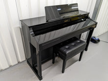 Load image into Gallery viewer, Roland HP307 Digital Piano and stool in glossy polished black finish Stock #24114