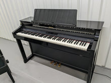 Load image into Gallery viewer, Roland HP307 Digital Piano and stool in glossy polished black finish Stock #24114