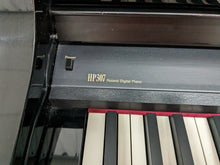 Load image into Gallery viewer, Roland HP307 Digital Piano and stool in glossy polished black finish Stock #24114