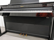 Load image into Gallery viewer, Roland HP307 Digital Piano and stool in glossy polished black finish Stock #24114