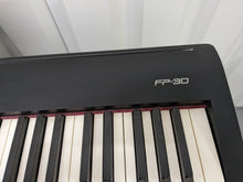 Load image into Gallery viewer, Roland FP30 88 Key Weighted Keys Portable black piano with stand and pedal stock # 24120