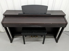 Load image into Gallery viewer, Roland HP203 digital piano and stool in dark rosewood finish stock number 24075