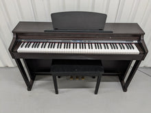 Load image into Gallery viewer, Roland HP203 digital piano and stool in dark rosewood finish stock number 24075