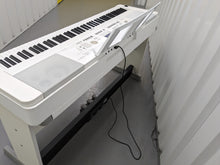 Load image into Gallery viewer, Yamaha DGX-650 white portable grand piano keyboard +stand +3 pedals stock #24124