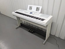 Load image into Gallery viewer, Yamaha DGX-650 white portable grand piano keyboard +stand +3 pedals stock #24124