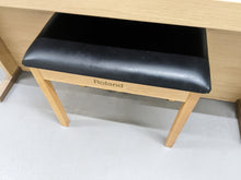 Load image into Gallery viewer, Roland HP102e digital piano and stool in light oak finish stock number 24134