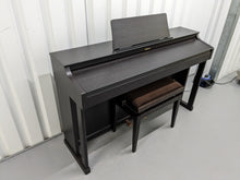 Load image into Gallery viewer, Roland HP302 digital piano and stool in dark rosewood finish stock number 24142