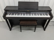 Load image into Gallery viewer, Roland HP302 digital piano and stool in dark rosewood finish stock number 24142