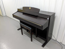 Load image into Gallery viewer, Yamaha Clavinova CLP-340 Digital Piano and stool in dark rosewood stock # 24137