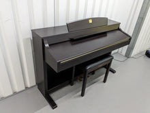 Load image into Gallery viewer, Yamaha Clavinova CLP-340 Digital Piano and stool in dark rosewood stock # 24137