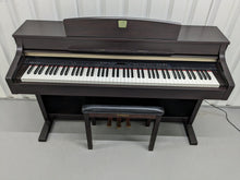 Load image into Gallery viewer, Yamaha Clavinova CLP-340 Digital Piano and stool in dark rosewood stock # 24137