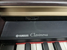 Load image into Gallery viewer, Yamaha Clavinova CLP-340 Digital Piano and stool in dark rosewood stock # 24137