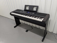 Load image into Gallery viewer, Yamaha DGX-650 black portable grand piano keyboard +stand + pedal stock #24161