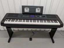 Load image into Gallery viewer, Yamaha DGX-650 black portable grand piano keyboard +stand + pedal stock #24161