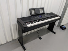 Load image into Gallery viewer, Yamaha DGX-650 black portable grand piano keyboard +stand + pedal stock #24161