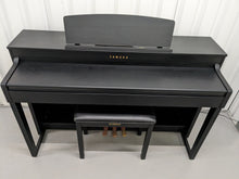 Load image into Gallery viewer, Yamaha Clavinova CLP-440 Digital Piano and stool in satin black stock no 24166