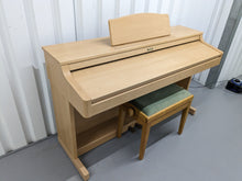 Load image into Gallery viewer, HP103e digital piano and stool in light oak finish stock number 24170