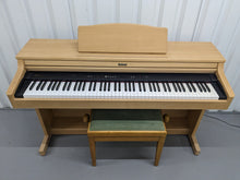 Load image into Gallery viewer, HP103e digital piano and stool in light oak finish stock number 24170
