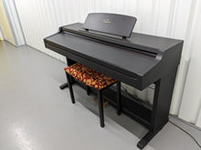 Load image into Gallery viewer, Yamaha Clavinova CLP-411 Digital Piano and stool in dark rosewood stock # 24172