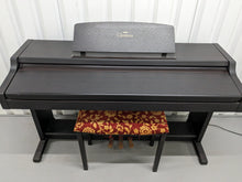 Load image into Gallery viewer, Yamaha Clavinova CLP-411 Digital Piano and stool in dark rosewood stock # 24172