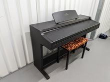Load image into Gallery viewer, Yamaha Clavinova CLP-411 Digital Piano and stool in dark rosewood stock # 24172