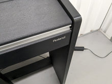 Load image into Gallery viewer, Roland F120R compact slim size Digital Piano and stool in black stock # 24188