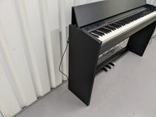 Load image into Gallery viewer, Roland F120R compact slim size Digital Piano and stool in black stock # 24188