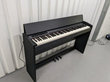 Load image into Gallery viewer, Roland F120R compact slim size Digital Piano and stool in black stock # 24188