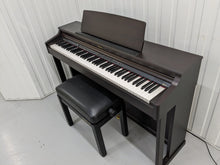 Load image into Gallery viewer, Roland HP203 digital piano and stool in dark rosewood finish stock number 24186
