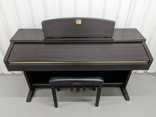 Load image into Gallery viewer, Yamaha Clavinova CLP-130 Digital Piano and stool in dark rosewood stock #24183