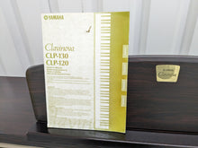 Load image into Gallery viewer, Yamaha Clavinova CLP-130 Digital Piano and stool in dark rosewood stock #24183