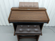 Load image into Gallery viewer, Technics EX35 Electric Organ and organ stool in mahogany finish stock #24207