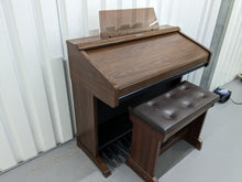 Load image into Gallery viewer, Technics EX35 Electric Organ and organ stool in mahogany finish stock #24207
