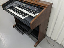 Load image into Gallery viewer, Technics EX35 Electric Organ and organ stool in mahogany finish stock #24207