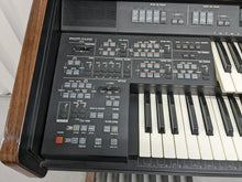 Load image into Gallery viewer, Technics EX35 Electric Organ and organ stool in mahogany finish stock #24207