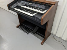 Load image into Gallery viewer, Technics EX35 Electric Organ and organ stool in mahogany finish stock #24207
